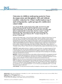 Outcomes in Children Undergoing Posterior Fossa Decompression And