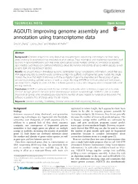 Improving Genome Assembly and Annotation Using Transcriptome Data Simo V