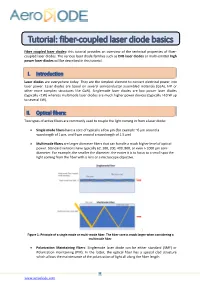 Tutorial: Fiber-Coupled Laser Diode Basics