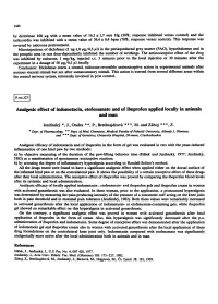 Analgesic Effect of Hldome~¢In, Eto|Enamate and of Ibupro|En Applied Locally in Animals and Man