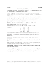 Ellisite Tl3ass3 C 2001-2005 Mineral Data Publishing, Version 1