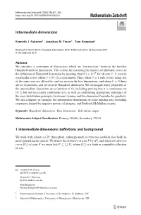 Intermediate Dimensions