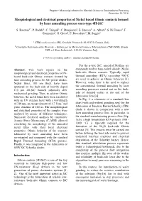 Morphological and Electrical Properties of Nickel Based Ohmic Contacts Formed by Laser Annealing Process on N-Type 4H-Sic