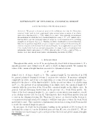 Rationality of Dynamical Canonical Height 11