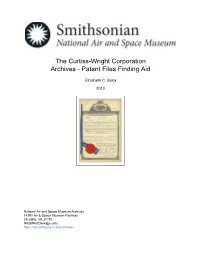 The Curtiss-Wright Corporation Archives - Patent Files Finding Aid