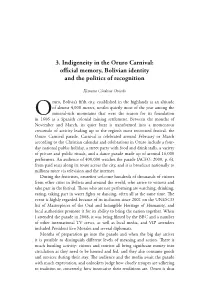 3. Indigeneity in the Oruro Carnival: Official Memory, Bolivian Identity and the Politics of Recognition