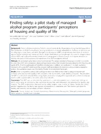 A Pilot Study of Managed Alcohol Program