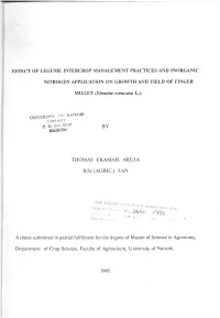 Akuja Effect of Legume Intercrop Management Practices And