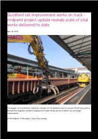 Guildford Rail Improvement Works on Track &#8211; Midpoint Project