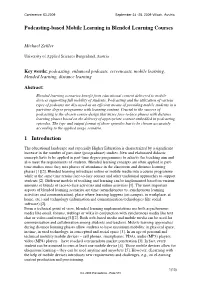 Podcasting-Based Mobile Learning in Blended Learning Courses 1 Introduction