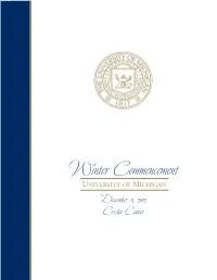 2013 Winter Commencement Program