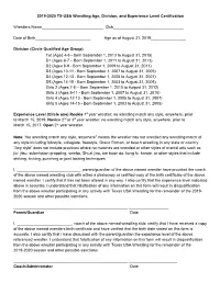 2019-2020 TX-USA Wrestling Age, Division, and Experience Level Certification