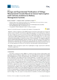 Design and Experimental Verification of Voltage Measurement Circuits