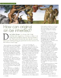 How Can Original Sin Be Inherited?