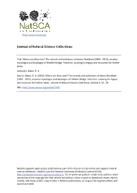 Journal of Natural Science Collections