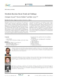 Metathesis Reactions: Recent Trends and Challenges