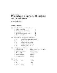 Principles of Generative Phonology: an Introduction
