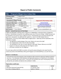 Report of Public Comments for the Proposal to Mitigate Name Collision
