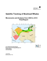 Satellite Tracking of Bowhead Whales