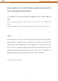 Strong Coupling in the Far-Infrared Between Graphene Plasmons and The