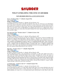 What's Streaming This June on Shudder