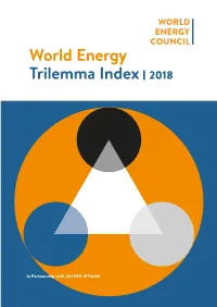 World Energy Trilemma Index 2018