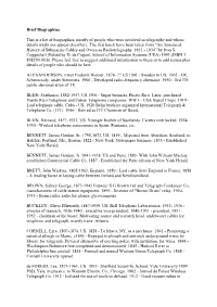 Brief Biographies