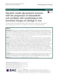 Glycation Marker Glucosepane Increases with the Progression Of