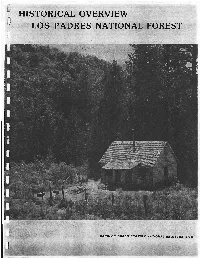 Historical Overview of the Los Padres National Forest