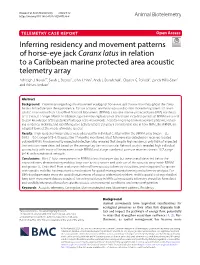 Inferring Residency and Movement Patterns of Horse-Eye Jack Caranx