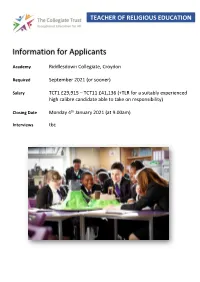 Information for Applicants