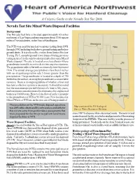 Nevada Test Site Mixed Waste Disposal Facilities