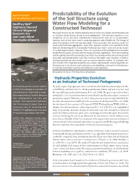 Predictability of the Evoluon of the Soil Structure Using Water Flow