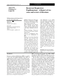 Recurrent Respiratory Papillomatosis: a Report of Two Cases