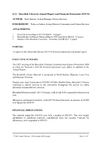 Shorelink Libraries Annual Report and Financial Statements 2019-20