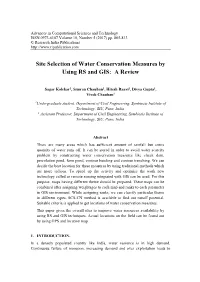 Site Selection of Water Conservation Measures by Using RS and GIS: a Review
