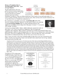 1 History of Probability (Part 3)