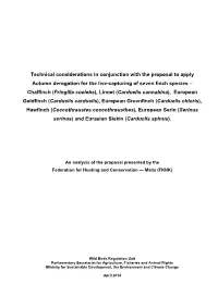 5 Summary of Conservation Status and Small Numbers