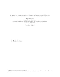 A Guide to Recurrent Neural Networks and Backpropagation