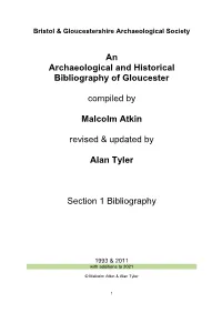 An Archaeological and Historical Bibliography of Gloucester
