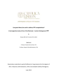 Can Game Theory Be Used to Address PPP Renegotiations?