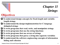 Chapter 11 Strings