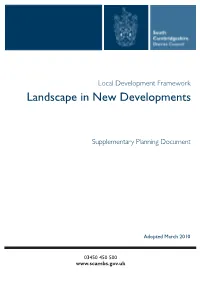 Landscape in New Developments