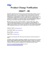 Product Change Notification 104637 – 00