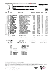 R Race CLASSIFICATION