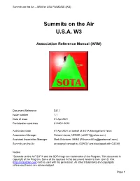 Summits on the Air U.S.A. W3