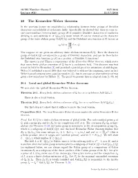 20 the Kronecker-Weber Theorem