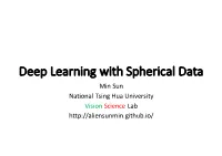 Deep Learning with Spherical Data Min Sun National Tsing Hua University Vision Science Lab Self-Intro