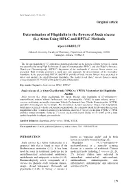Determination of Hispidulin in the Flowers of Inula Viscosa (L.) Aiton Using HPLC and HPTLC Methods