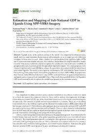 Estimation and Mapping of Sub-National GDP in Uganda Using NPP-VIIRS Imagery